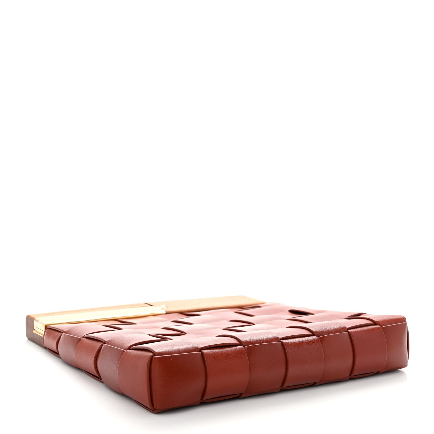 Bottega Veneta Nappa Intrecciato The Snap Clutch Rust 4 of 9