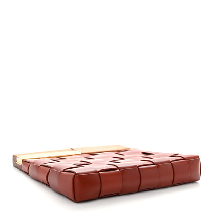 Bottega Veneta Nappa Intrecciato The Snap Clutch Rust 4 of 9