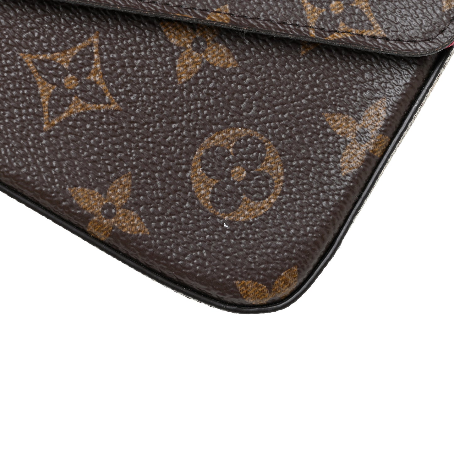 Monogram Pochette Felicie Chain Wallet Fuchsia