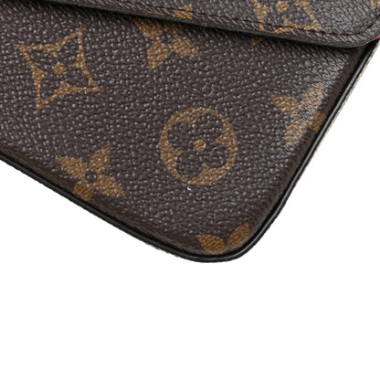 Louis Vuitton Monogram Pochette Felicie Chain Wallet Fuchsia 11 of 14