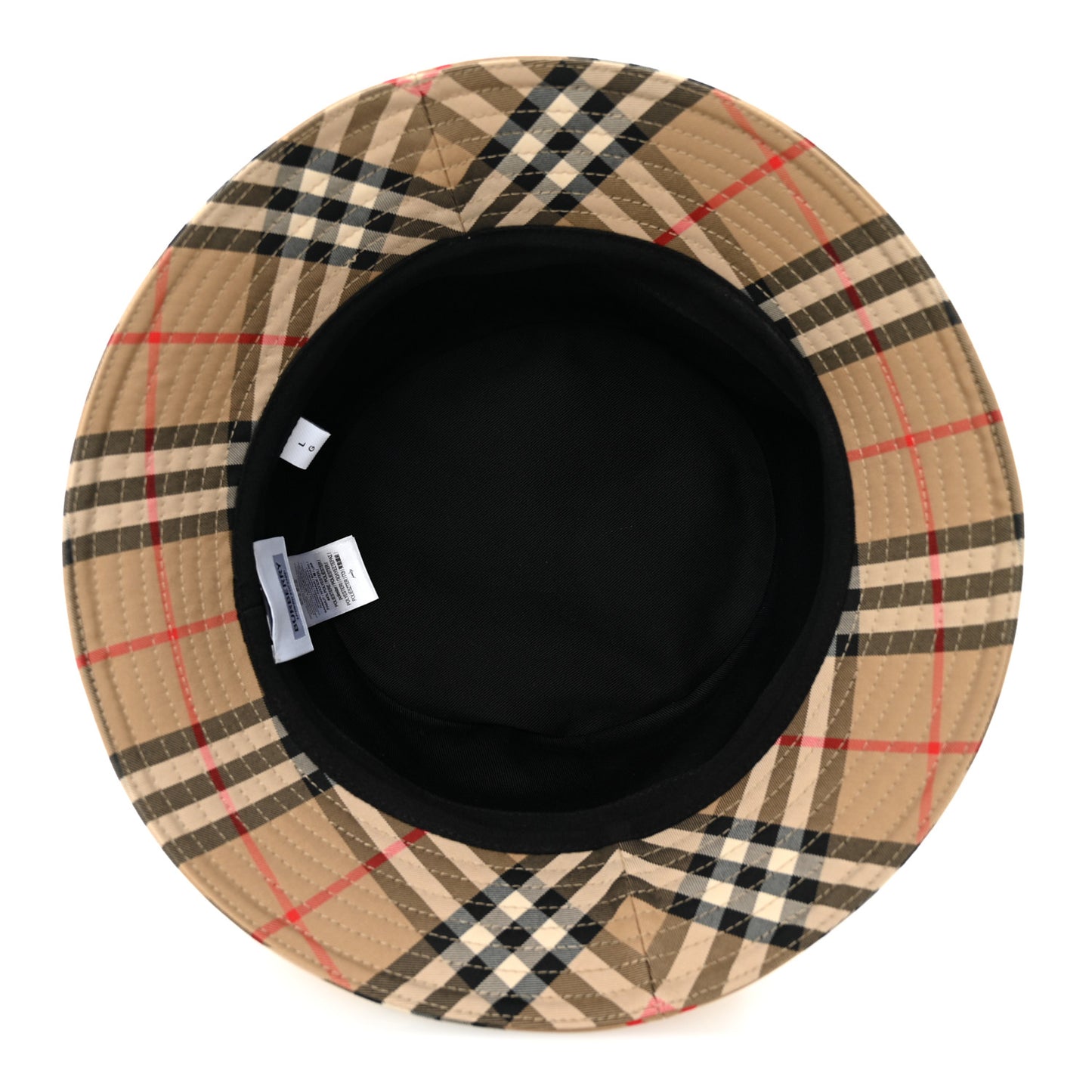 Technical Cotton Vintage Check Bucket Hat L Archive Beige