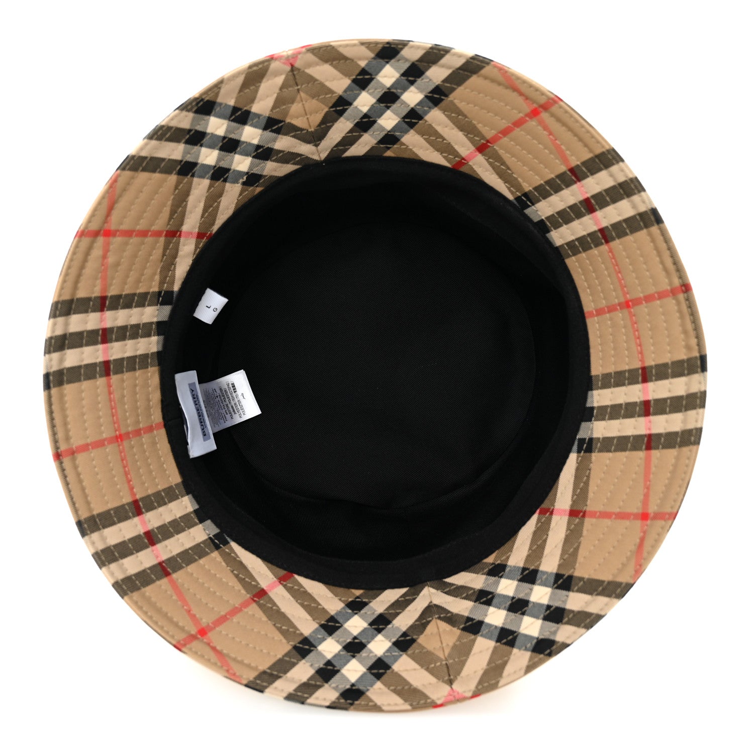 Burberry Technical Cotton Vintage Check Bucket Hat L Archive Beige 7 of 8