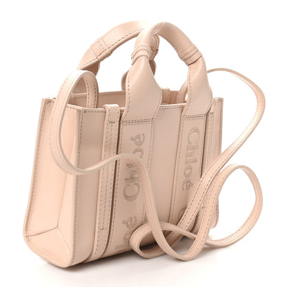 Chloe Calfskin Mini Woody Tote Cement Pink 3 of 9