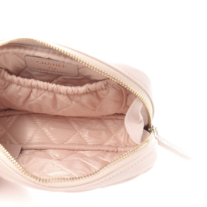 Chanel Caviar Quilted Small Curvy Pouch Cosmetic Case Light Pink 7 of 10