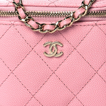 Chanel Caviar Quilted Mini Vanity Case With Chain Light Pink 7 of 10