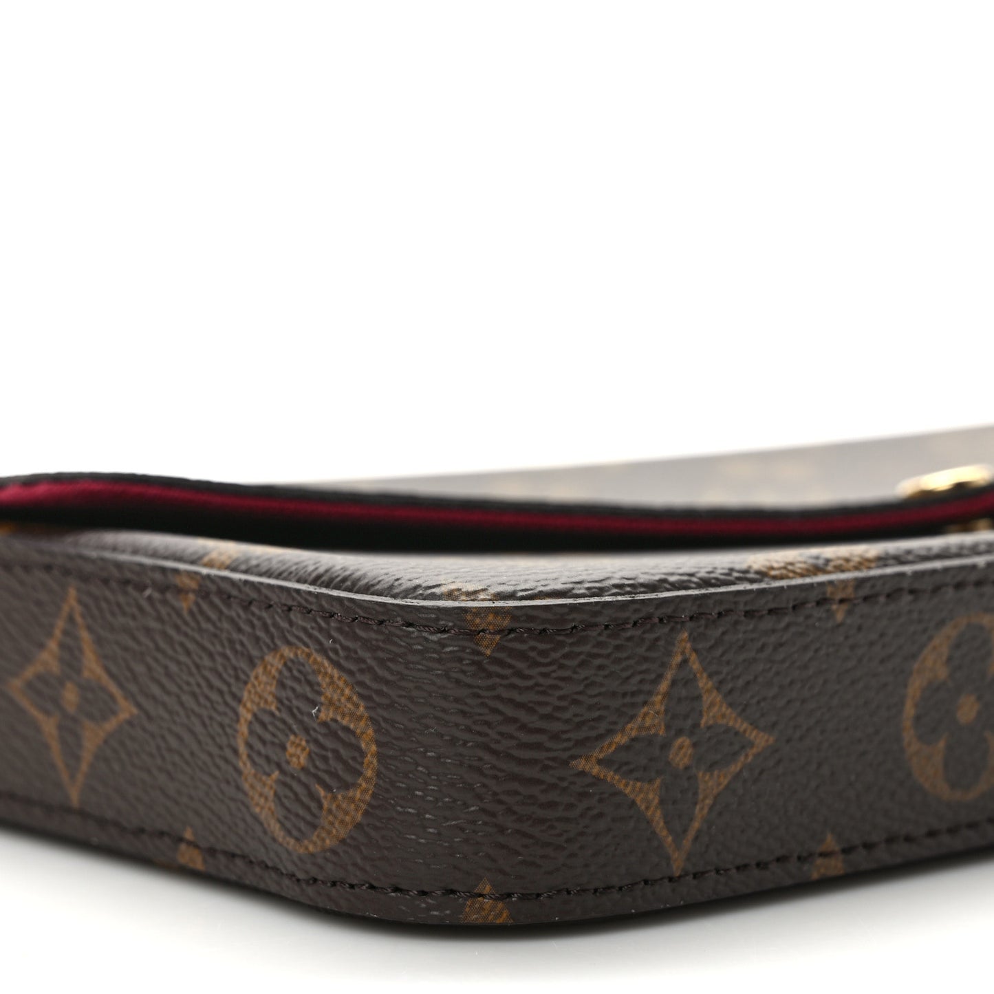 Monogram Pochette Felicie Chain Wallet Fuchsia