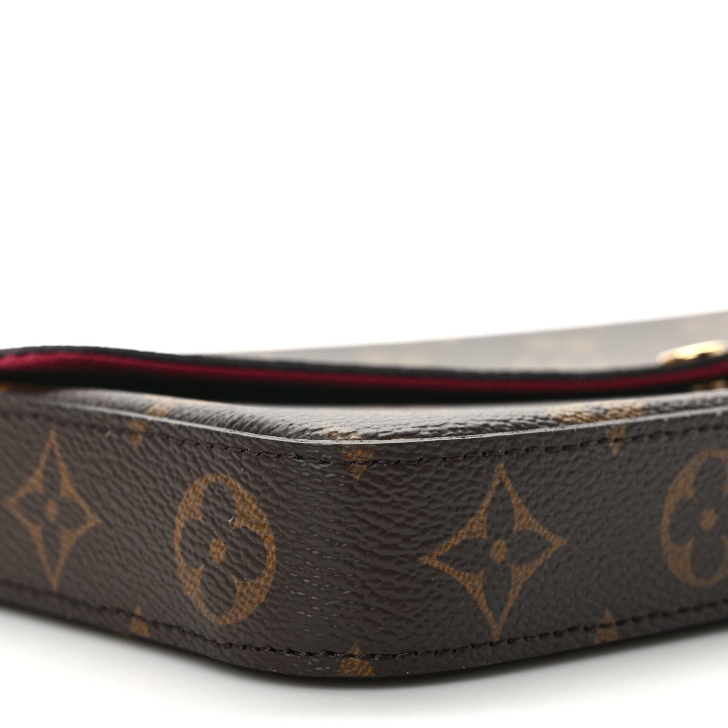 Louis Vuitton Monogram Pochette Felicie Chain Wallet Fuchsia 9 of 13