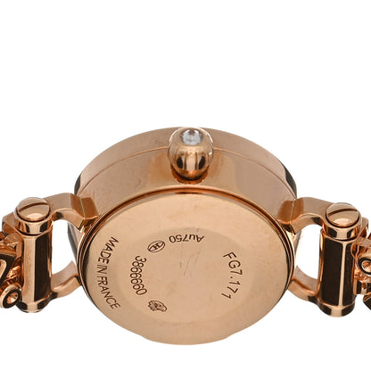 Hermes 18K Rose Gold Diamond Mother of Pearl 16mm Faubourg Polka Mini Quartz Watch 4 of 5