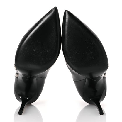 Saint Laurent Calfskin Double Zipper Booties 38 Black 7 of 11