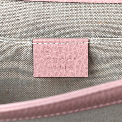 Gucci Dollar Calfskin Small Interlocking G Shoulder Bag Soft Pink 6 of 9