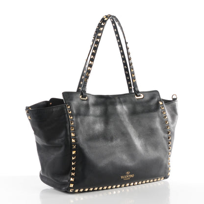 Valentino Garavani Vitello Medium Rockstud Tote Black 3 of 8