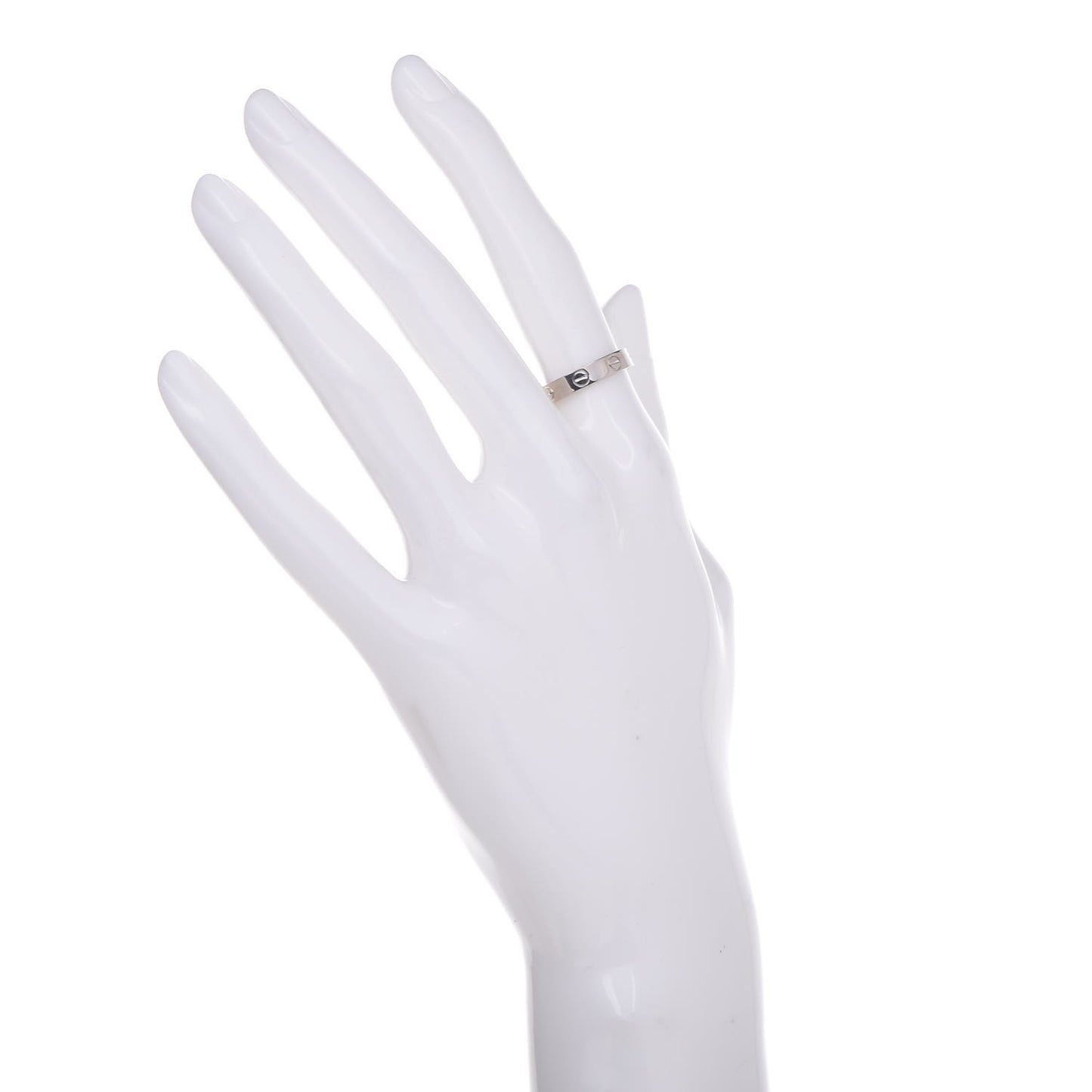 18K White Gold 3.5mm LOVE Wedding Band Ring 51 5.75
