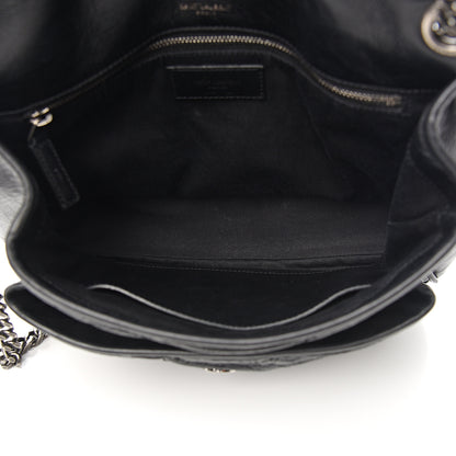 Saint Laurent Crinkled Calfskin Matelasse Monogram Medium Niki Chain Satchel Black 4 of 10