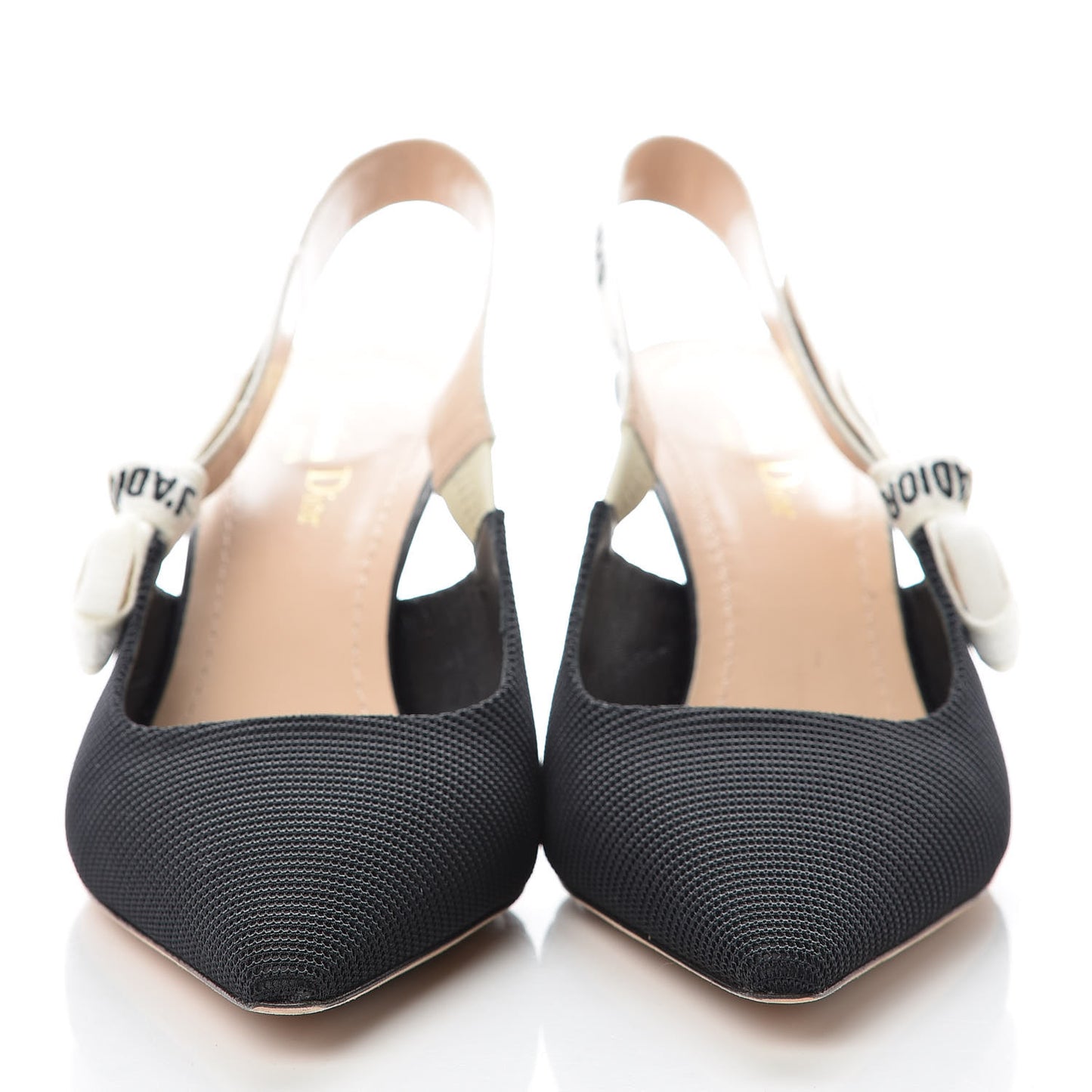 Technical Canvas Ribbon J Adior Slingback 65mm Pumps 42 Black