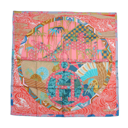 Hermes Silk Ex Libris En Monogram Kimonos Scarf 90 2 of 4
