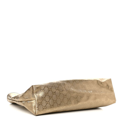 Gucci Imprime Monogram Medium Zippered Shopping Tote Champagne 4 of 11