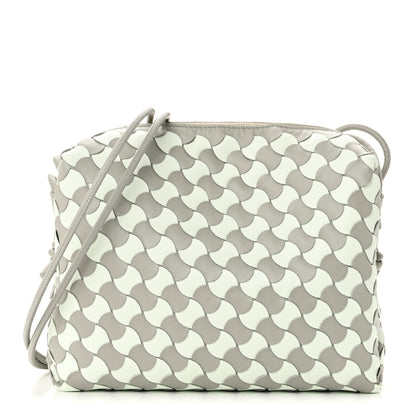 Bottega Veneta Nappa Wavy Bicolor Intrecciato Small Loop Camera Bag Agate Grey Glacier 1 of 9