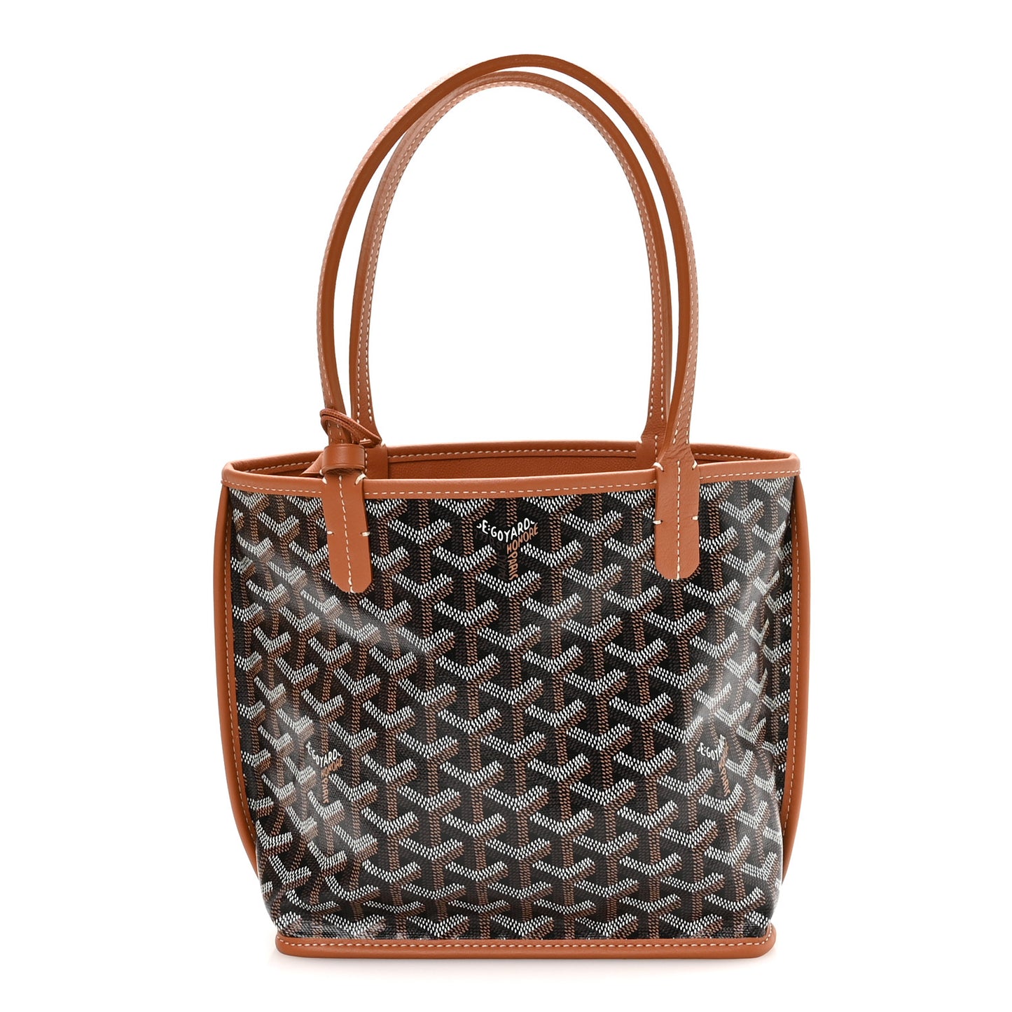 Goyardine Reversible Mini Anjou Black Gold