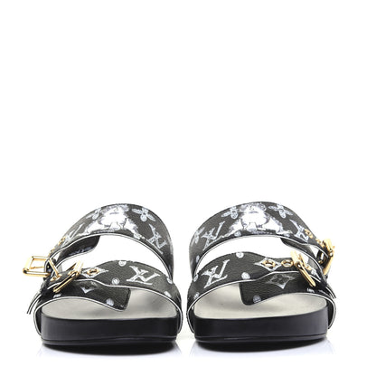 Louis Vuitton Catogram Bom Dia Flat Mule 42 Black White 3 of 11