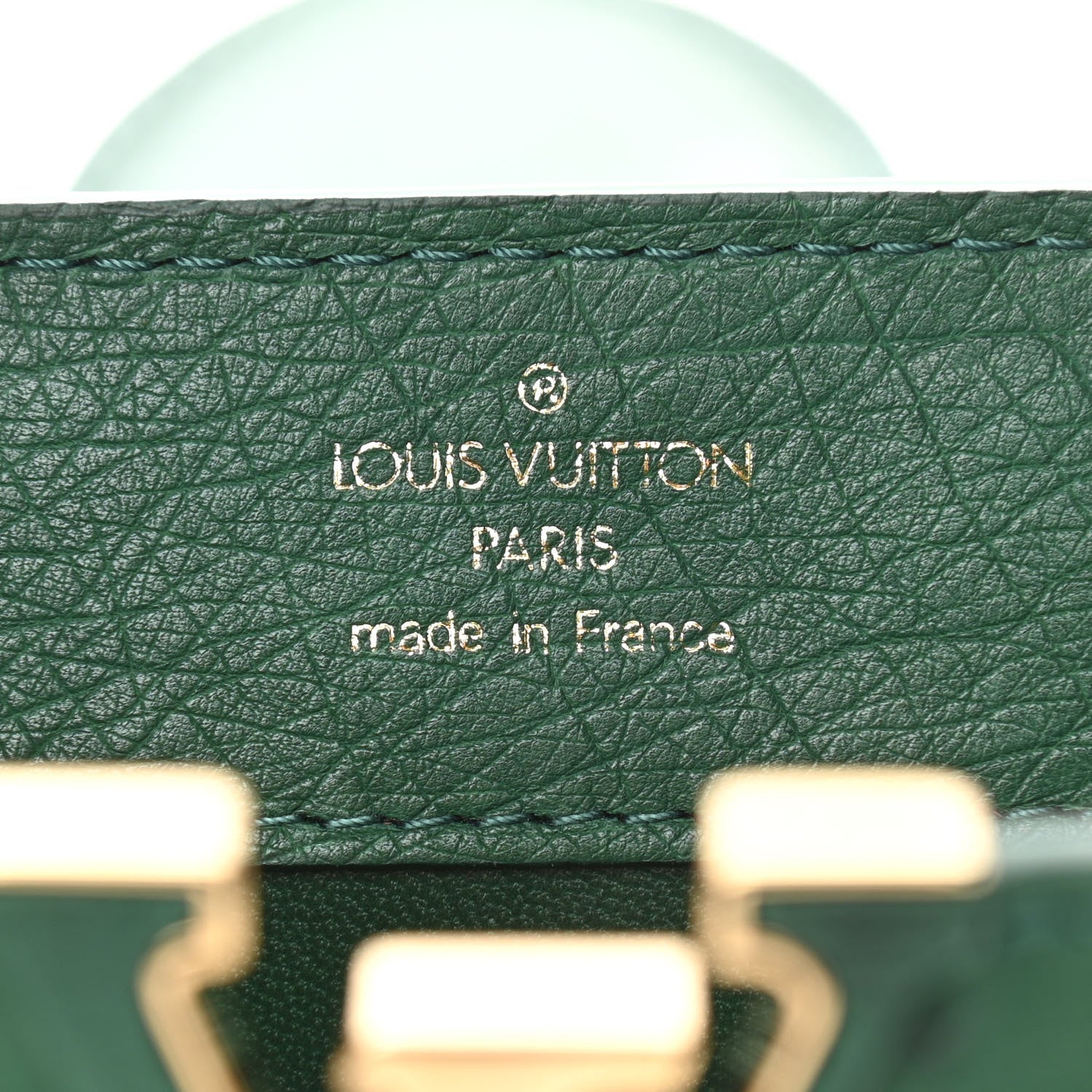 Louis Vuitton Ostrich Capucines Mini Mint 6 of 10