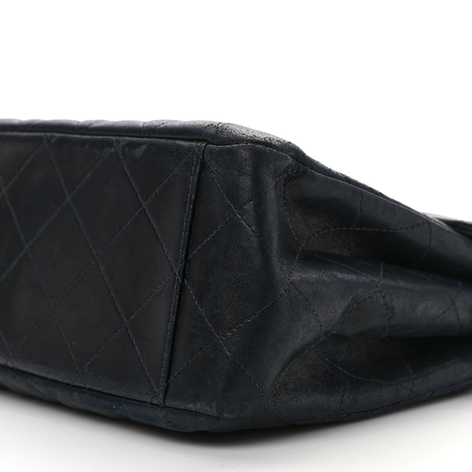 Chanel Lambskin Quilted CC Flap Shoulder Bag Navy 10 of 16