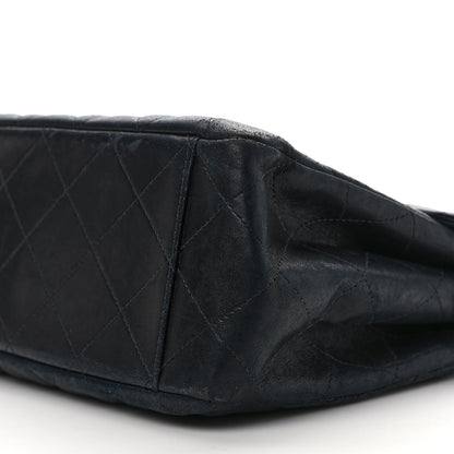 Chanel Lambskin Quilted CC Flap Shoulder Bag Navy 10 of 16