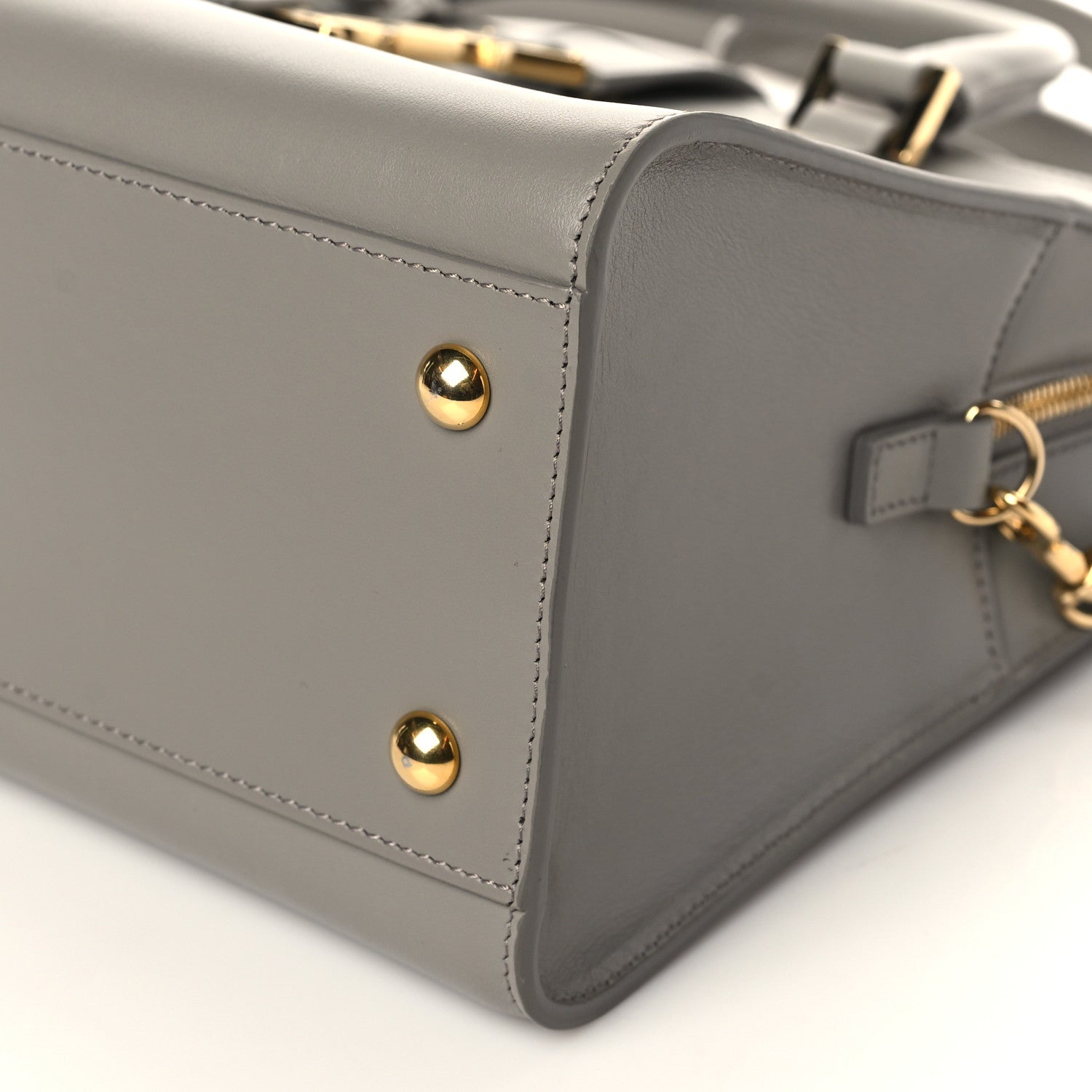 Saint Laurent Calfskin Small Monogram Cabas Fog 9 of 9