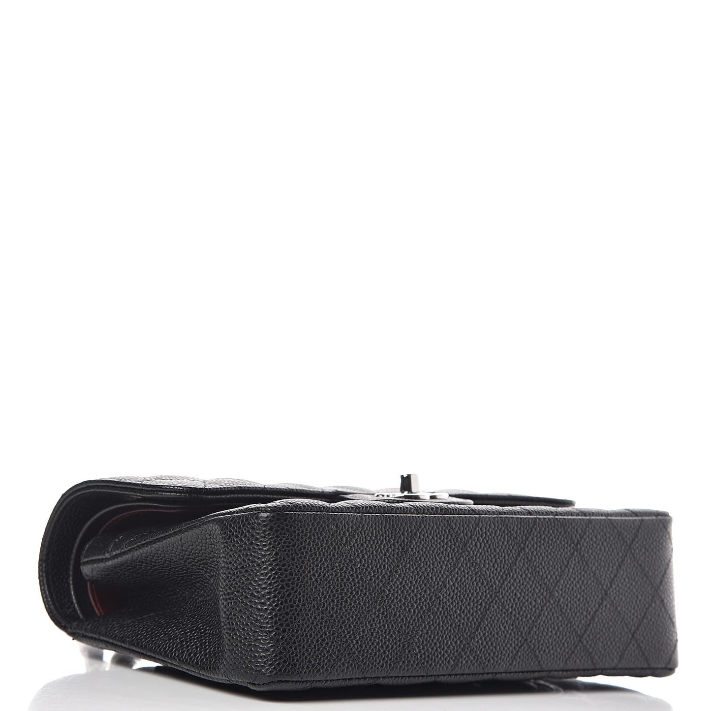 Caviar Quilted Small Double Flap Black