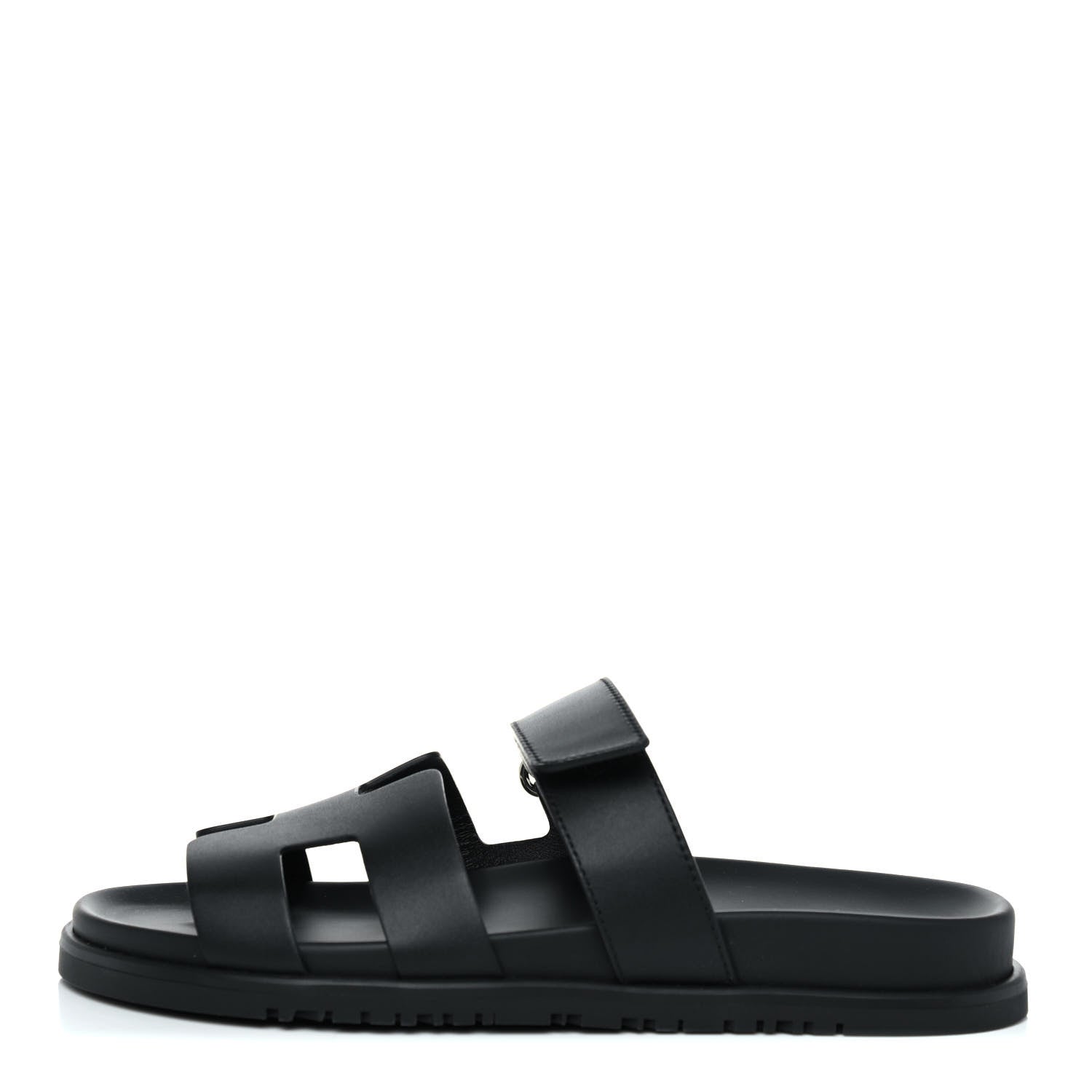 Hermes Calfskin Womens Chypre Sandals 39 Black 1 of 10