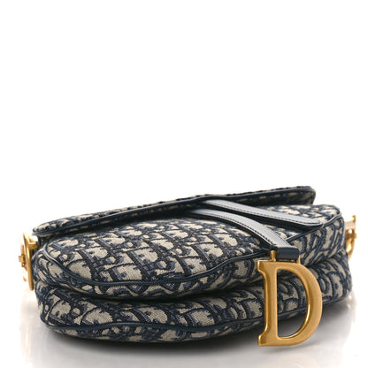 Christian Dior Oblique Saddle Bag Blue 4 of 8