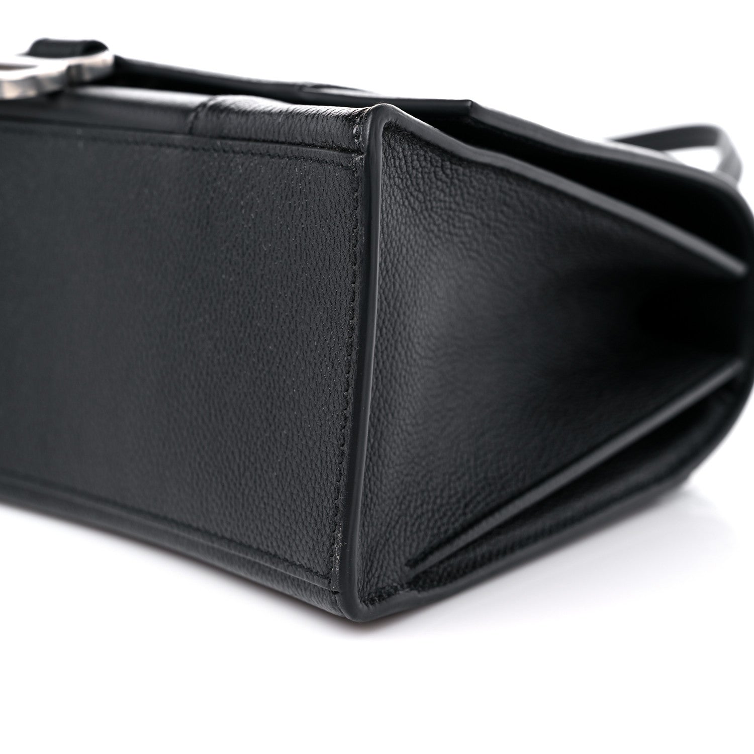 Balenciaga Grained Calfskin Medium Hourglass Top Handle Bag Black 9 of 11