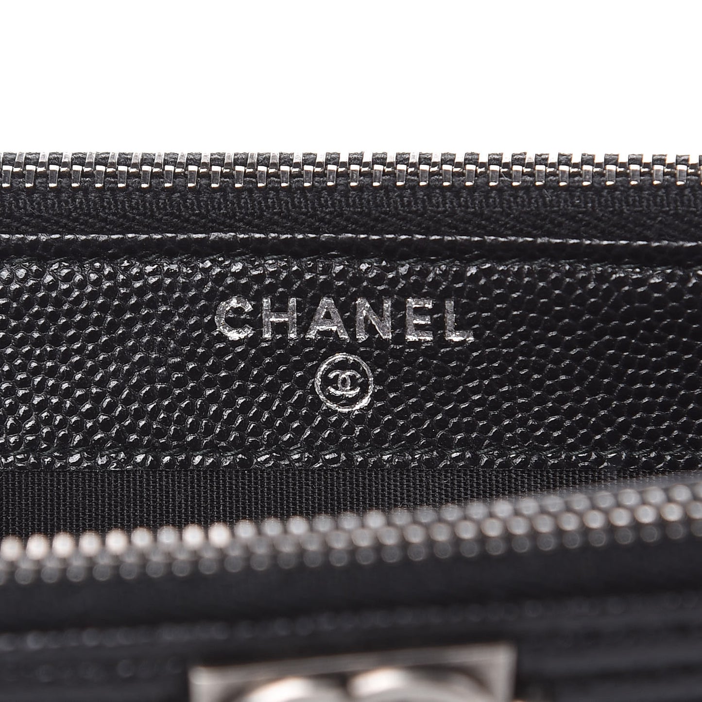 Caviar Quilted Small Boy Clutch With Chain Black