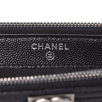 Chanel Caviar Quilted Small Boy Clutch With Chain Black 7 of 11