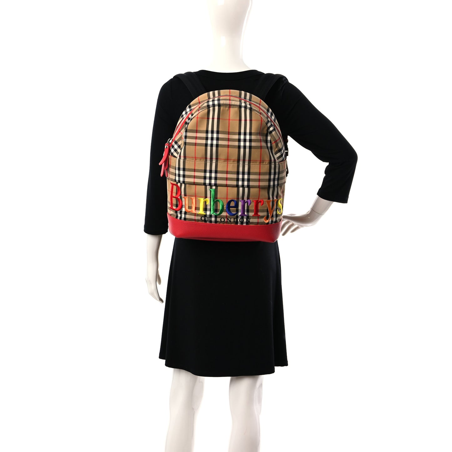 Vintage Check Embroidered Logo Backpack Antique Yellow