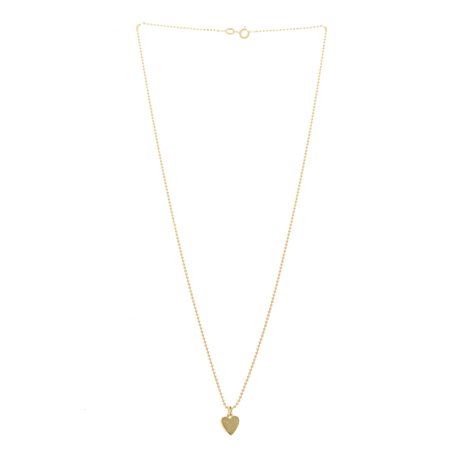 Jennifer Meyer 18K Yellow Gold Mini Heart Charm Pendant Necklace 3 of 7