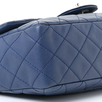 Chanel Washed Caviar Jumbo Single Flap Blue 5 of 10