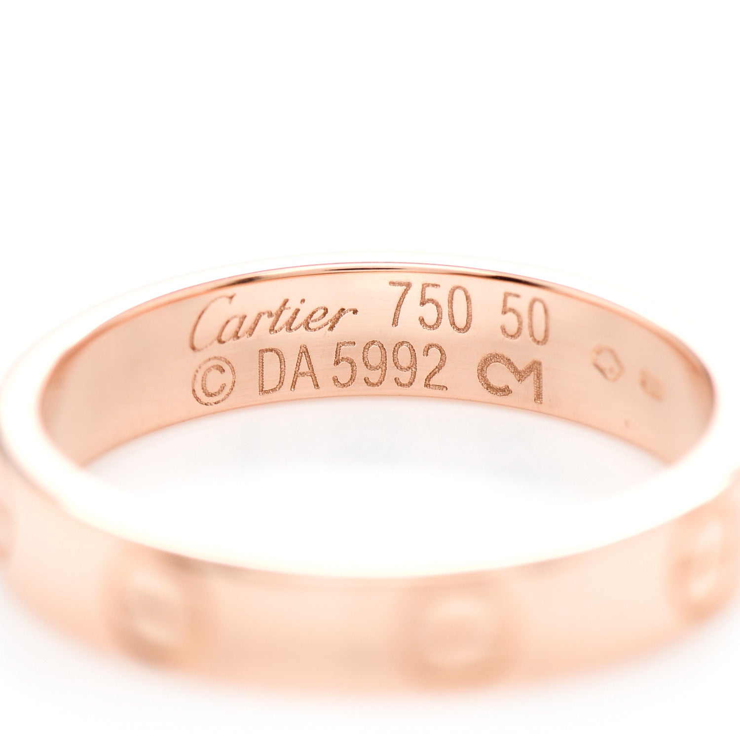 Cartier 18K Pink Gold 3.5mm LOVE Wedding Band Ring 50 5.5 4 of 4
