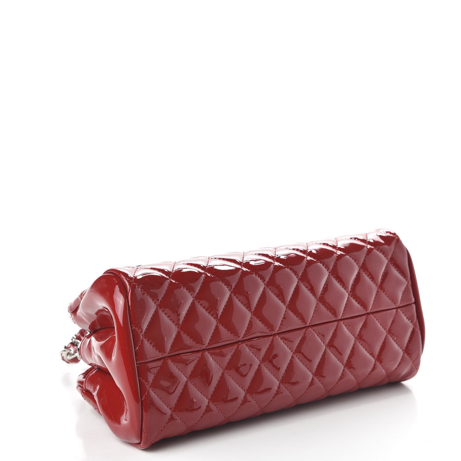 Chanel Patent Quilted Small Just Mademoiselle Bowling Bag Red 4 of 12