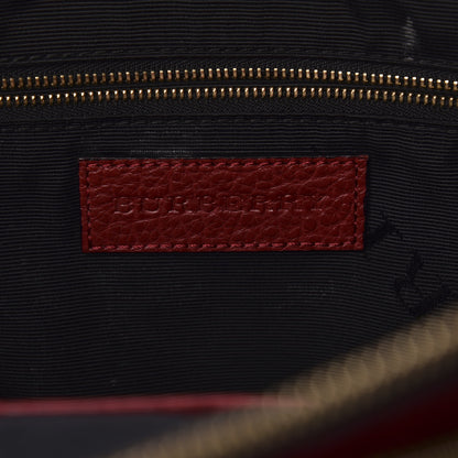 Burberry Heritage Grain Check Embossed Medium Dewsbury Tote Military Red 6 of 14