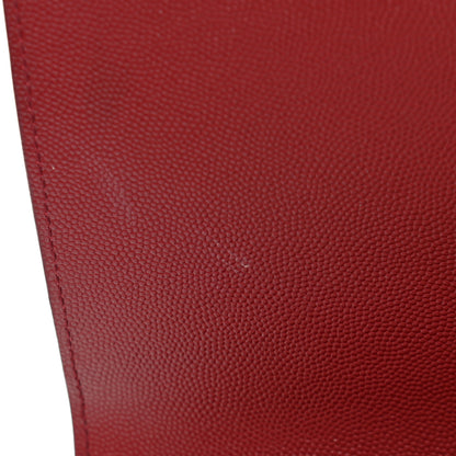 Saint Laurent Grain De Poudre Medium Monogram Kate Satchel Dark Red 11 of 12