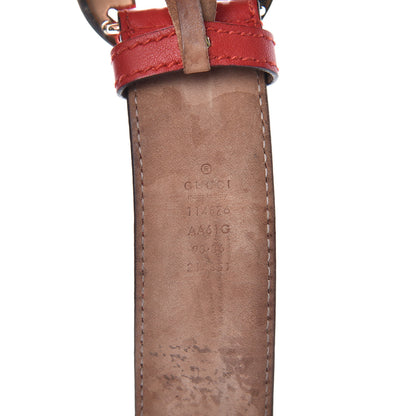 Gucci Guccissima Signature Interlocking G 40mm Belt 90 36 Red 4 of 11