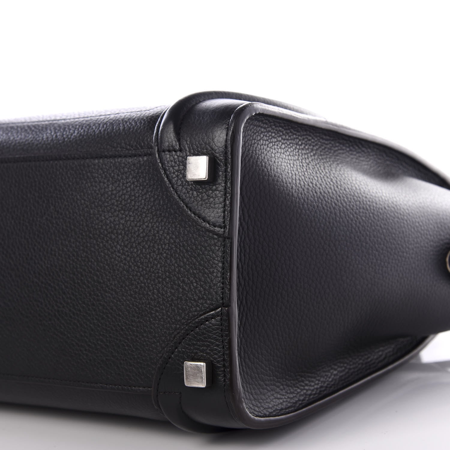 Celine Drummed Calfskin Micro Luggage Black 7 of 8