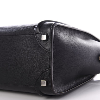 Celine Drummed Calfskin Micro Luggage Black 7 of 8