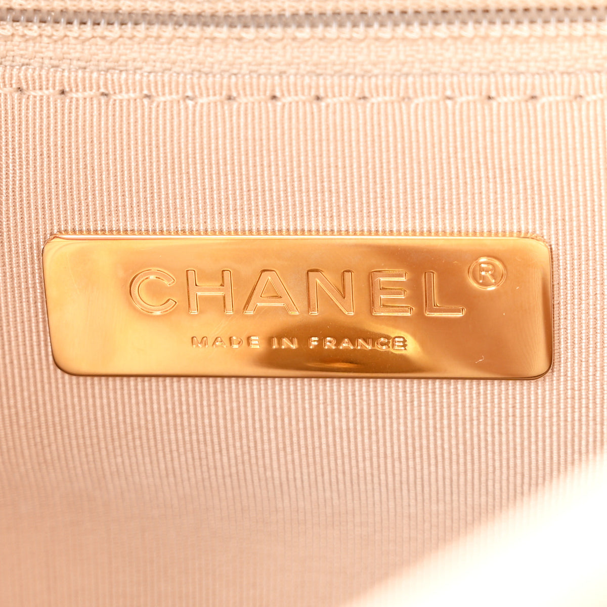 Chanel Goatskin Quilted Large Chanel 19 Flap Beige 6 of 11