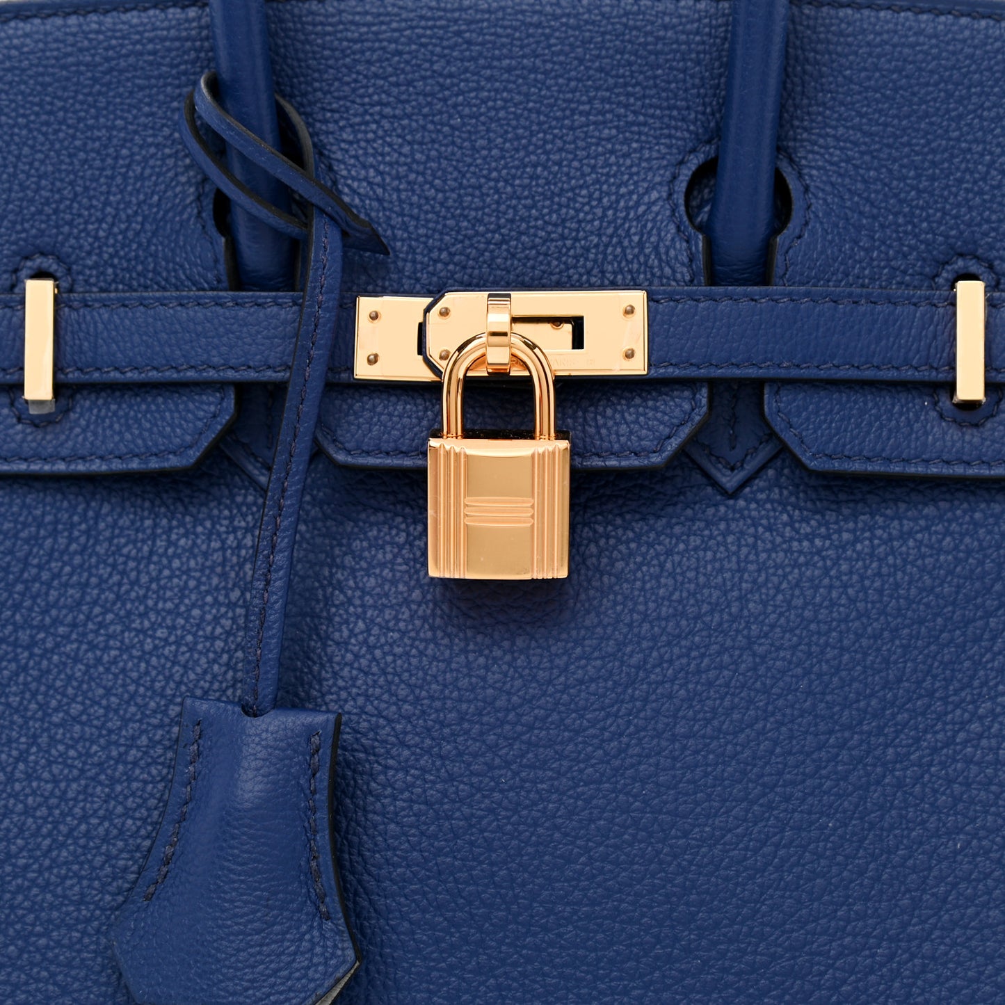 Taurillon Novillo Verso Birkin 25 Bleu Saphir Gris Mouette