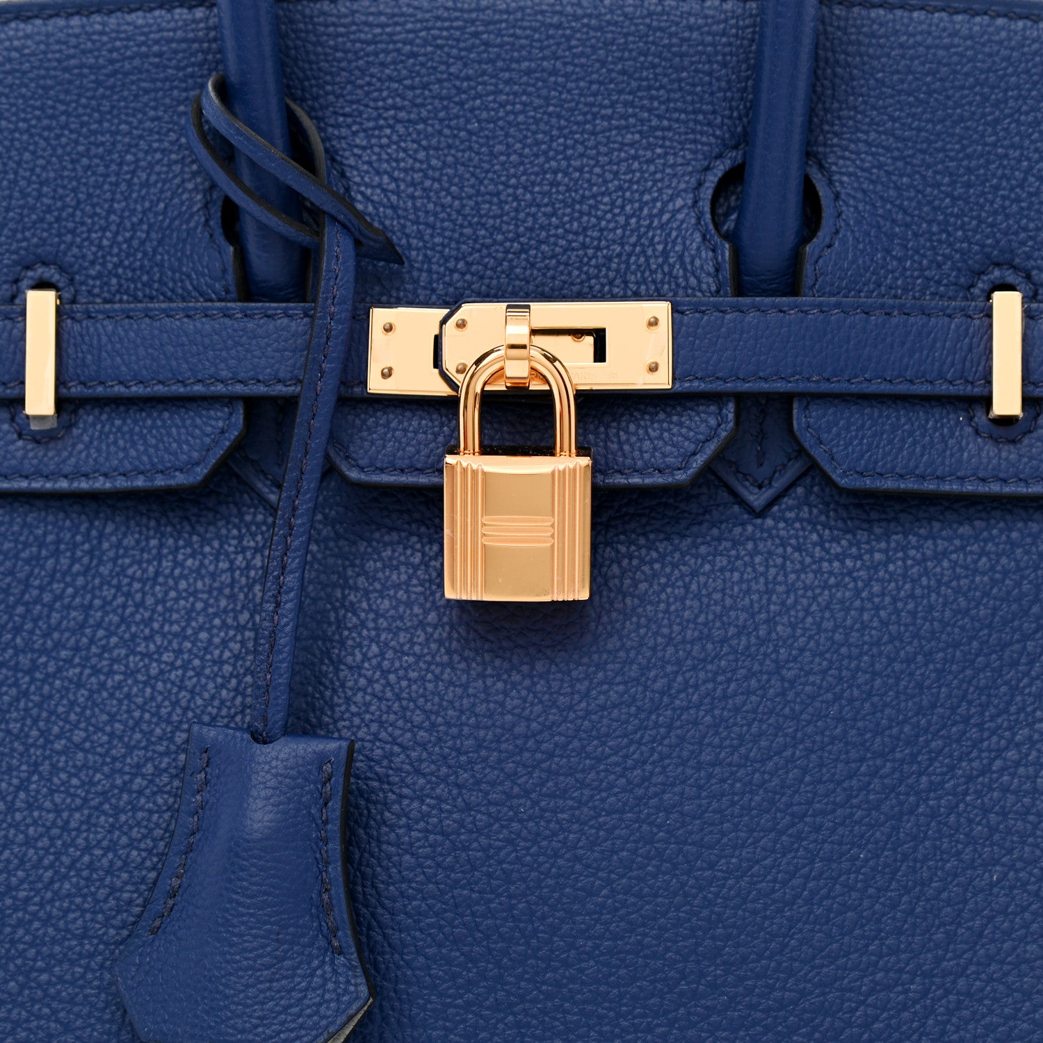 Hermes Taurillon Novillo Verso Birkin 25 Bleu Saphir Gris Mouette 9 of 11