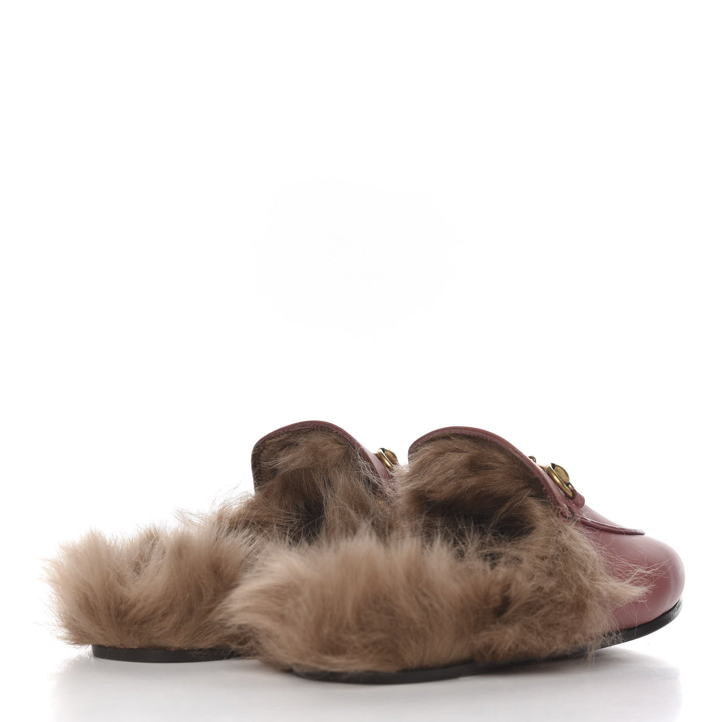 Calfskin Fur Womens Princetown Slippers 36 Lipstick Rose Natural