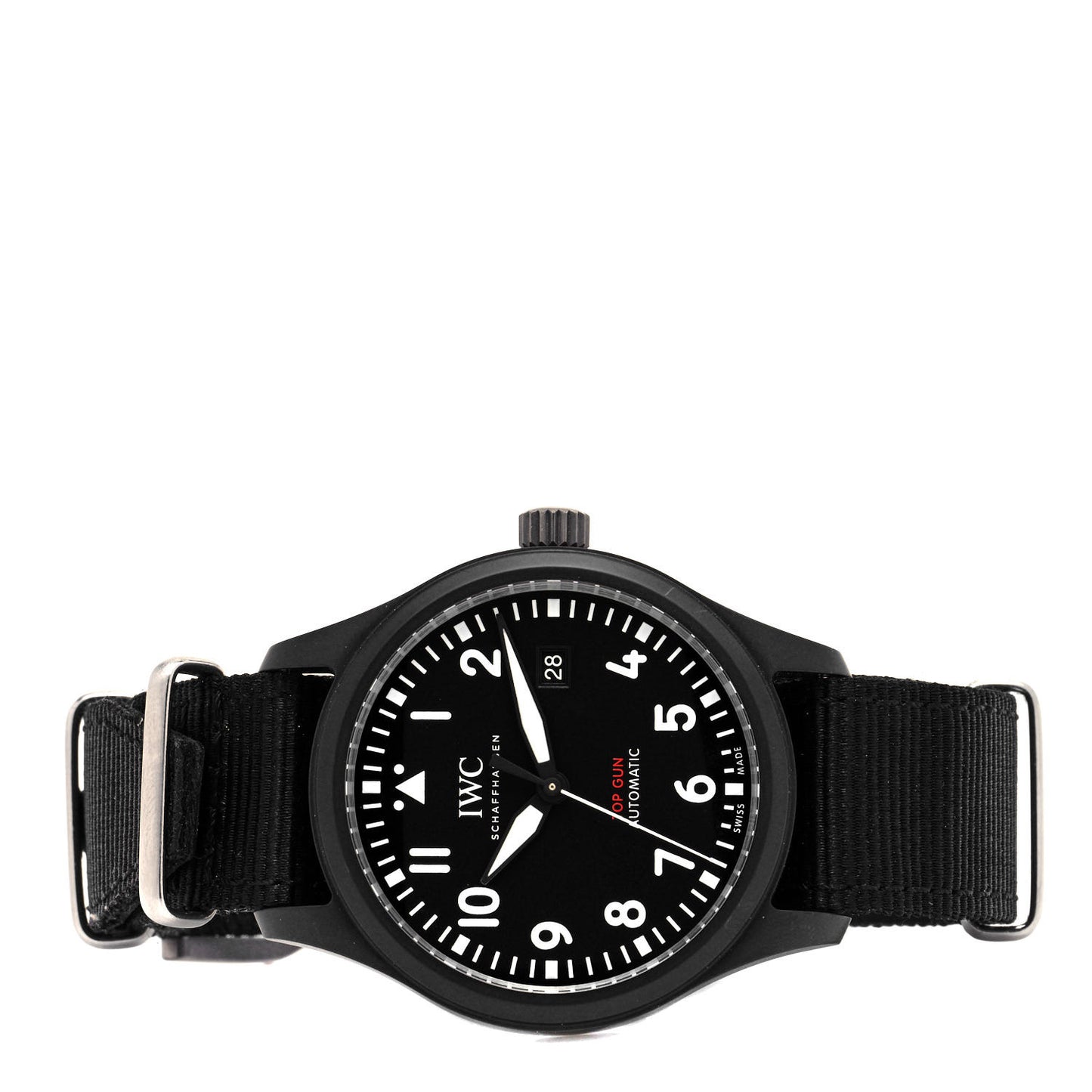 Ceramic Nylon 41mm Top Gun Edition Big Pilot Automatic Watch Black IW326901