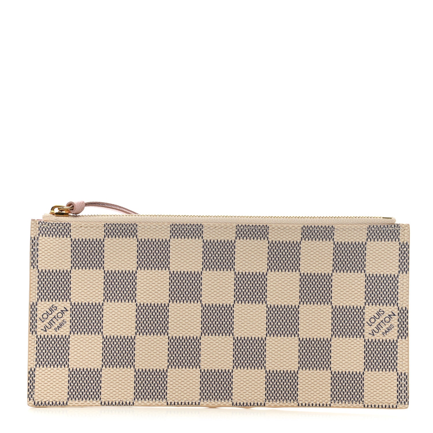 Louis Vuitton Damier Azur Felicie Chain Wallet Zippered Insert Rose Ballerine 1 of 6