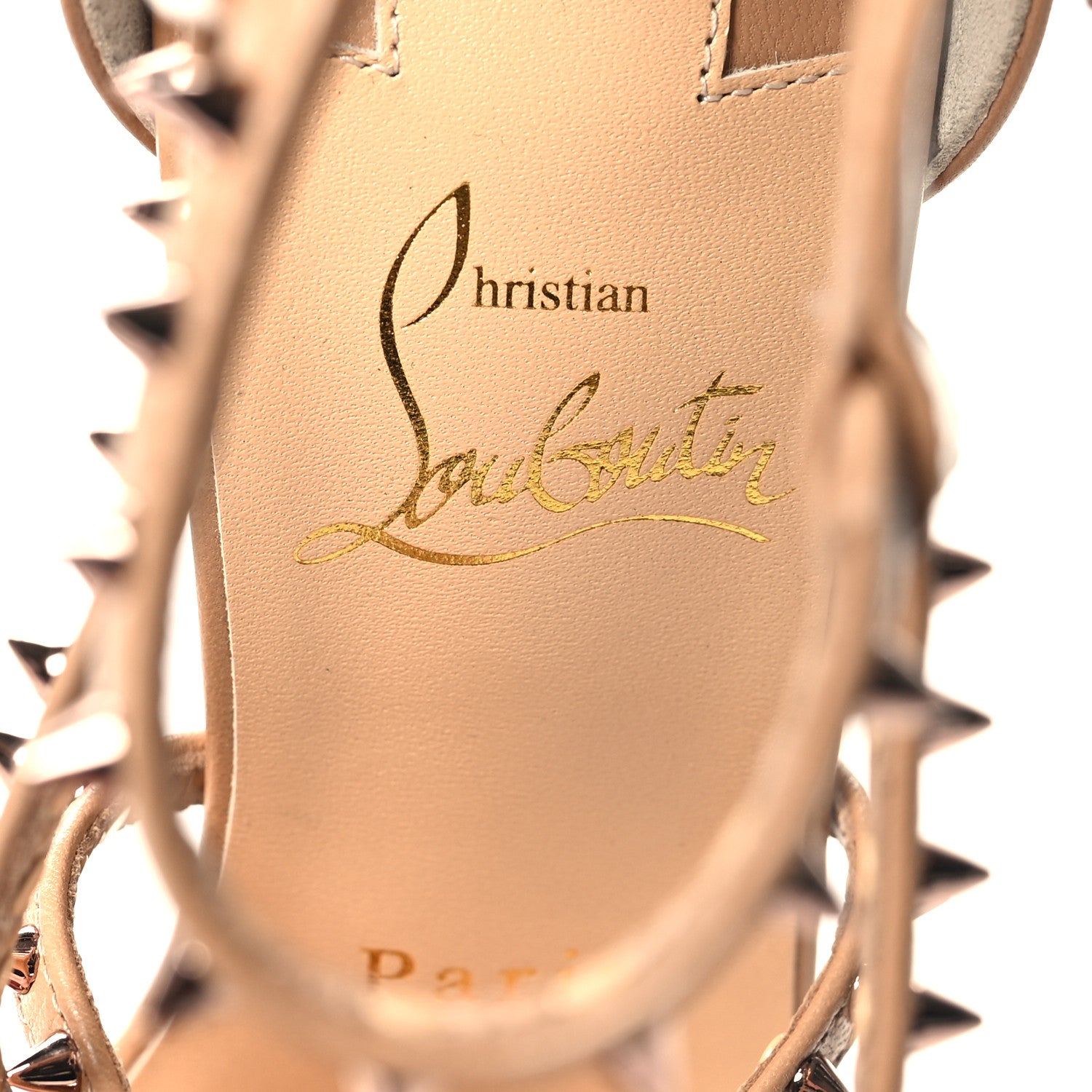 Christian Louboutin Kid Choca Lux 120 Sandals 36.5 Nude Pink Bronze 7 of 8